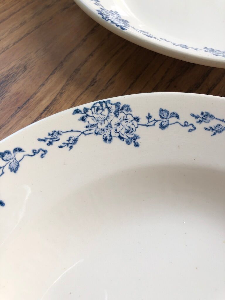 Set de 5 assiettes faïencerie des Chères