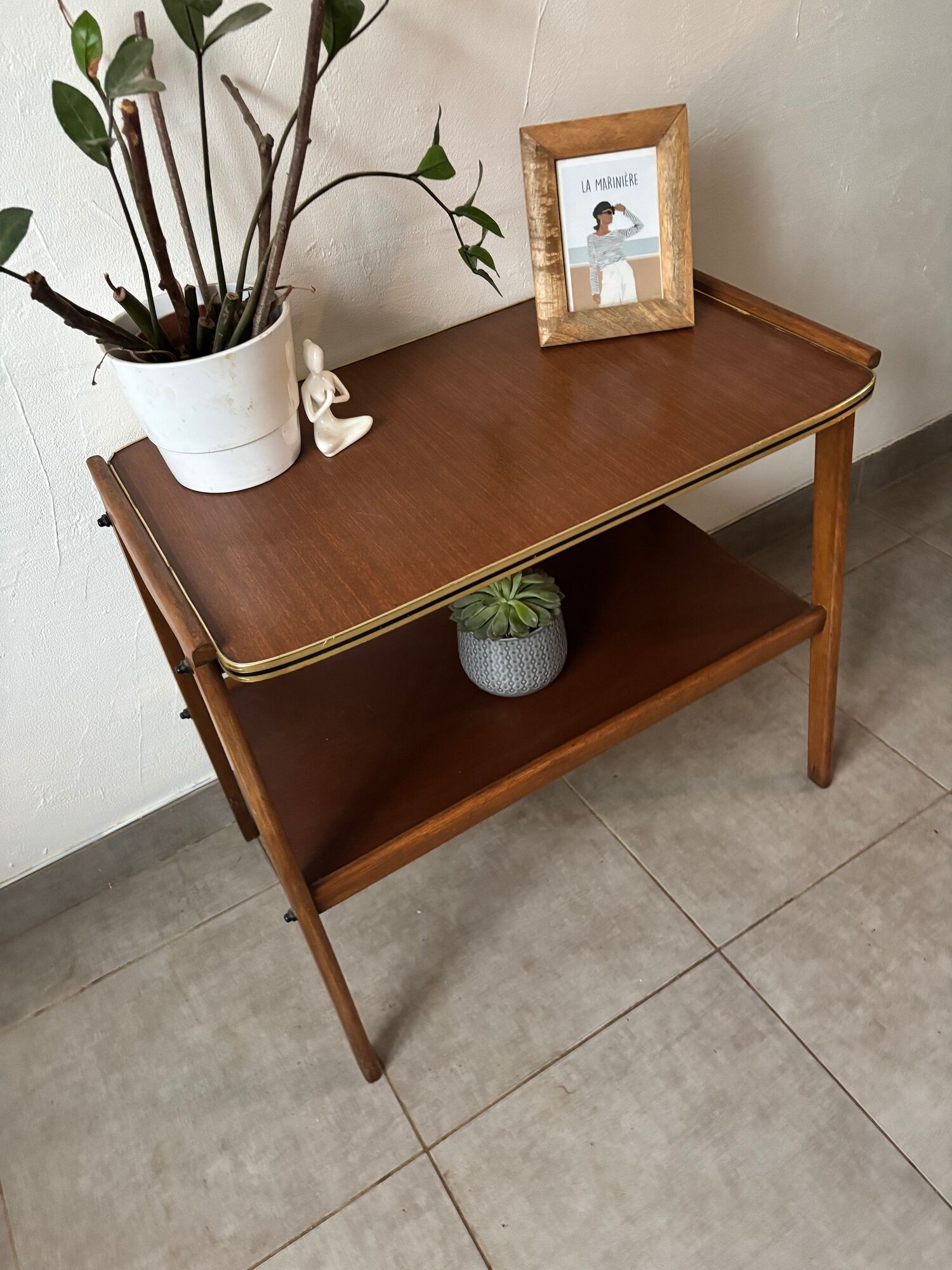 Sideboard / Vintage Scandinavian bar cart in teak (1960s)
