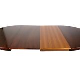 Round Dining Table With Extensions Model 55 Made In Mahogany By Omann Jun