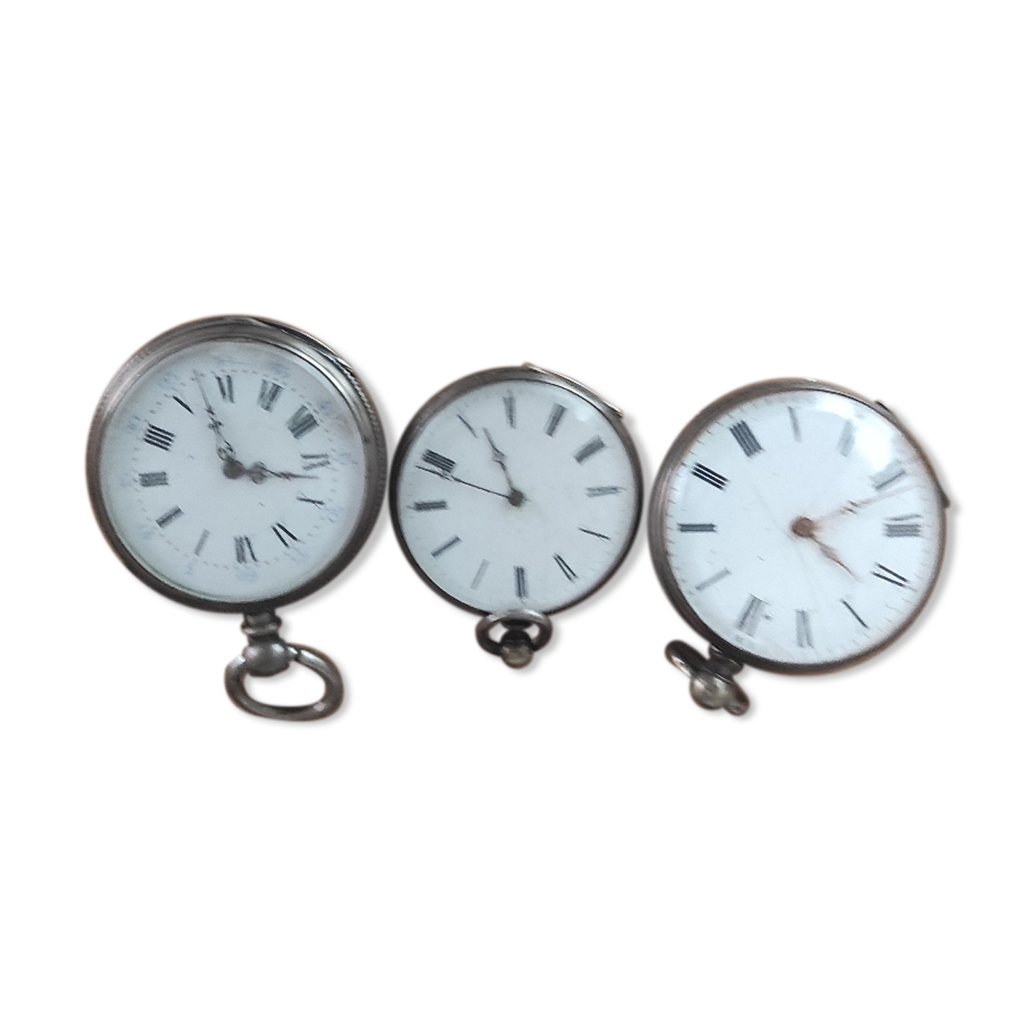 Deux Montres à Gousset Anciennes En Coq - Pendentif Vintage Mécanique 18ème Siècle