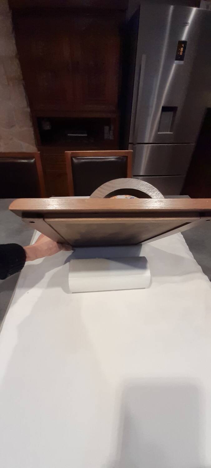 Painted wooden tray. Art Deco, signed Dope