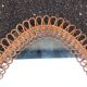 Large rattan mirror attributed to Franco Albini, Italy 1960.