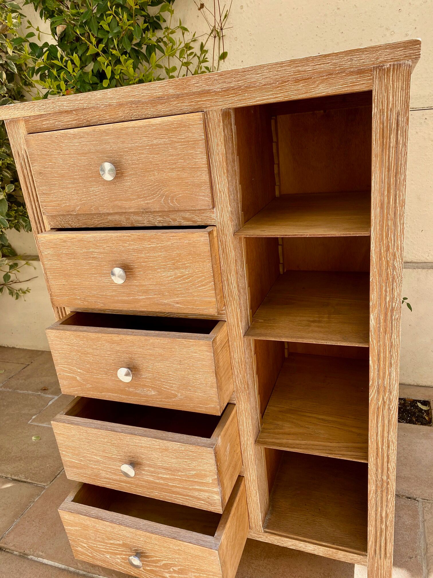 Small workshop furniture in ceruse oak 1950