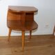 Tripod bedside table with oak veneer, 1950