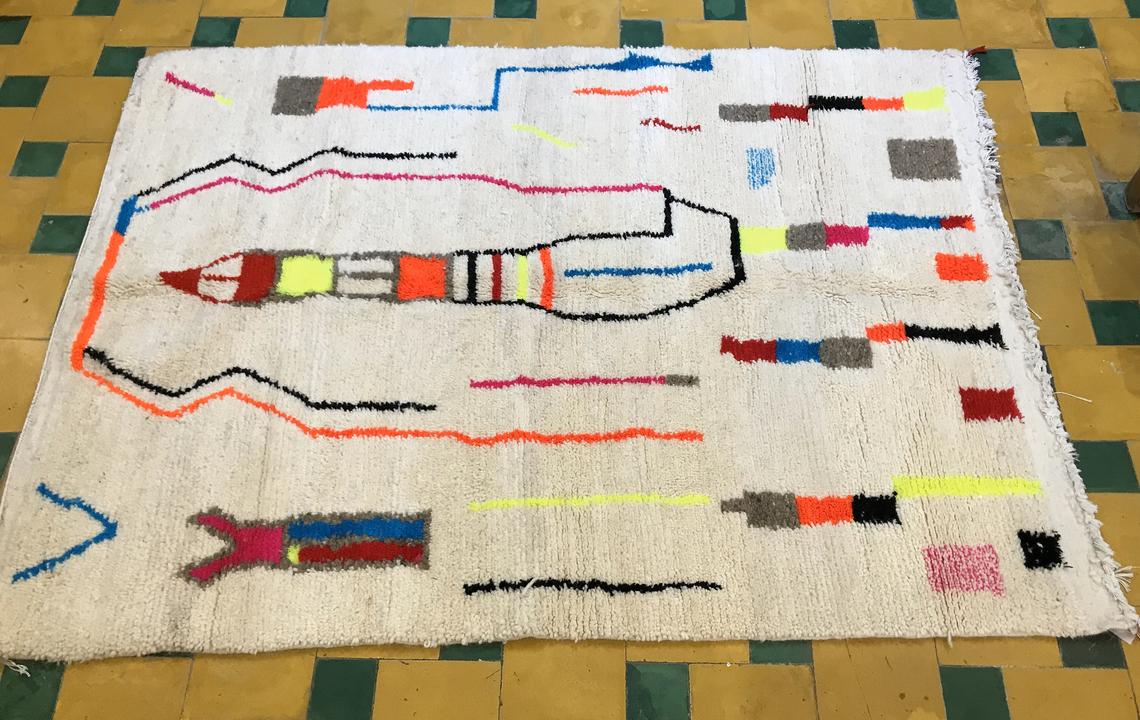 Modern azilal carpet 190x138 cm