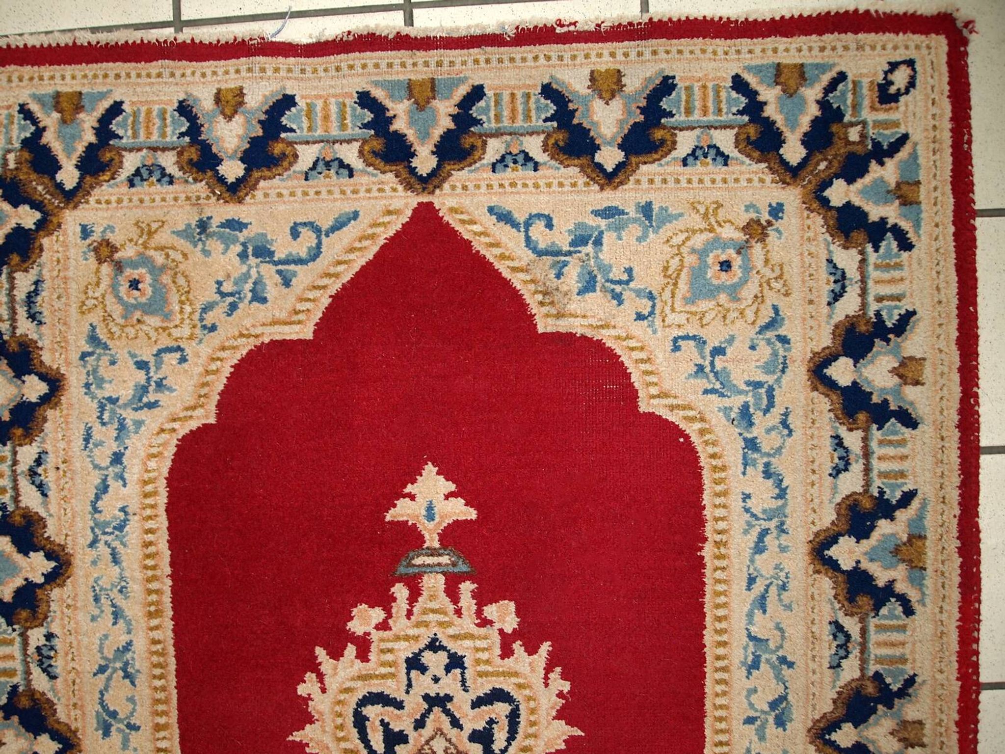 Tapis Vintage Kerman en Laine, Années 1970, Élégance Classique du Moyen-Ori