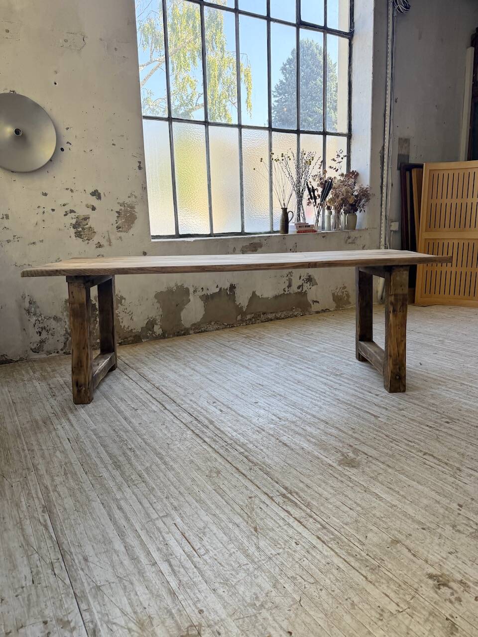 1950s pine farmhouse table 220cm