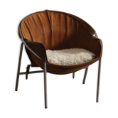 Erik Ole Jørgensen for Bovirke Easy Chair in suede and chrome Denmark 1953
