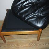 Eric Merthen 3-seater sofa with ottoman, Sweden 1960s