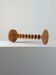 Vintage mid-century wooden candlestick, spool decoration from the 1970s.