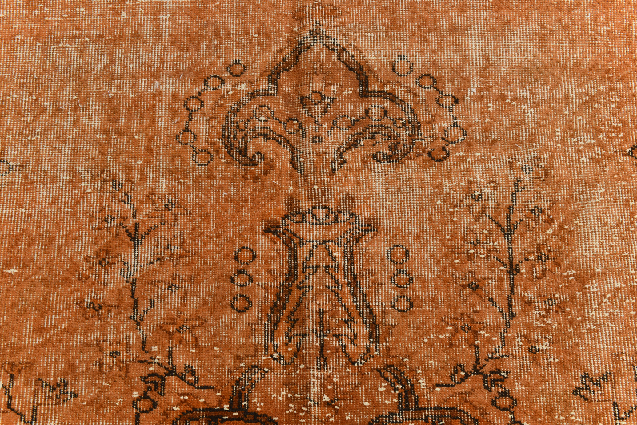 5x9 brunt orange classic turkish rug, 151x266cm