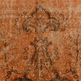 5x9 brunt orange classic turkish rug, 151x266cm