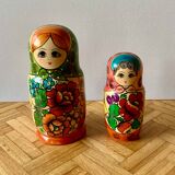 Matryoshka - Series of 9 vintage Russian dolls