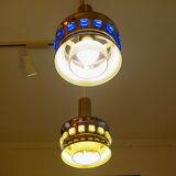 Pair of suspensions Space age around 1970 in Metal Chrome