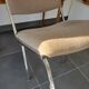 Chaise inclinée métal et assise tissu