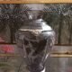 Art Deco vase in glass and silver metal