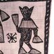 Vintage Korhogo Senoufo canvas tapestry L.103 cm