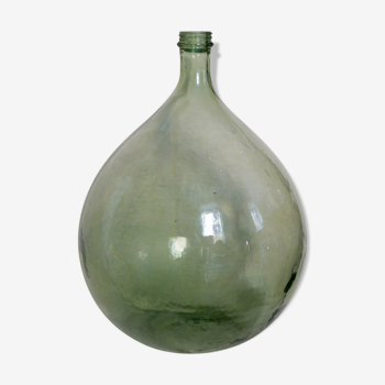 Demijohn 31 l 1/4 green blown glass