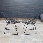 Pair of Harry Bertoia KNOLL 1950s vintage small diamond armchairs