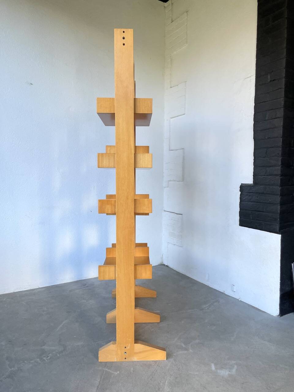 Bookcase on solid beech legs from the 80s