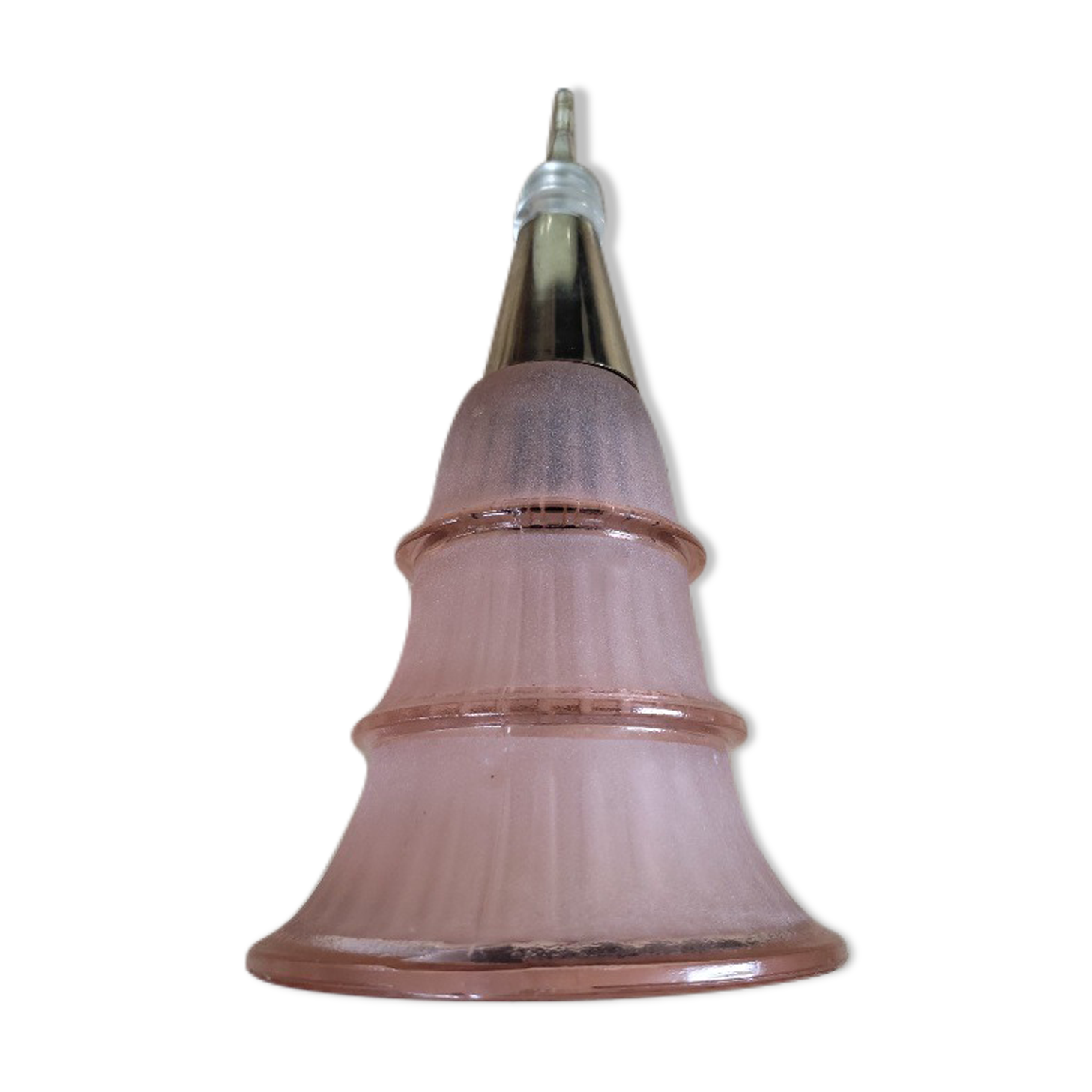 Walkaround lampshade glass paste pink old vintage flea