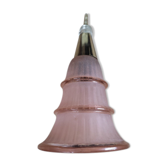 Vintage pink glass lampshade table lamp