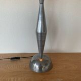 Large table lamp (108cm) designed by Kovacs and Sonneman for Escapade Paris vintage from the 80s in metal and chrome.