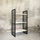 Vintage shelf in black and white wood