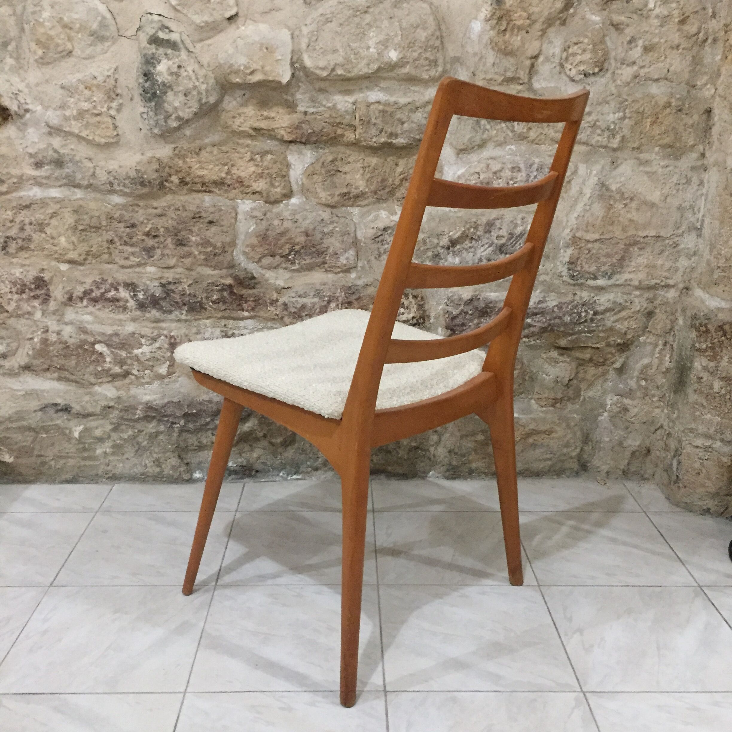 Scandinavian chair reupholstered loop