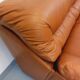 Vintage cognac camel leather canapé from the 1970s.