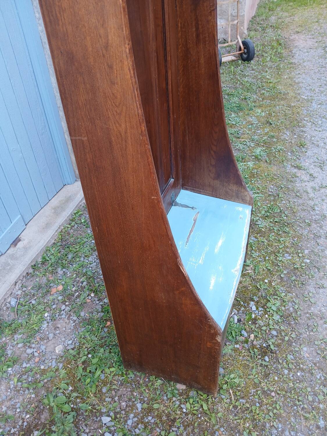 Wooden coat rack trunk