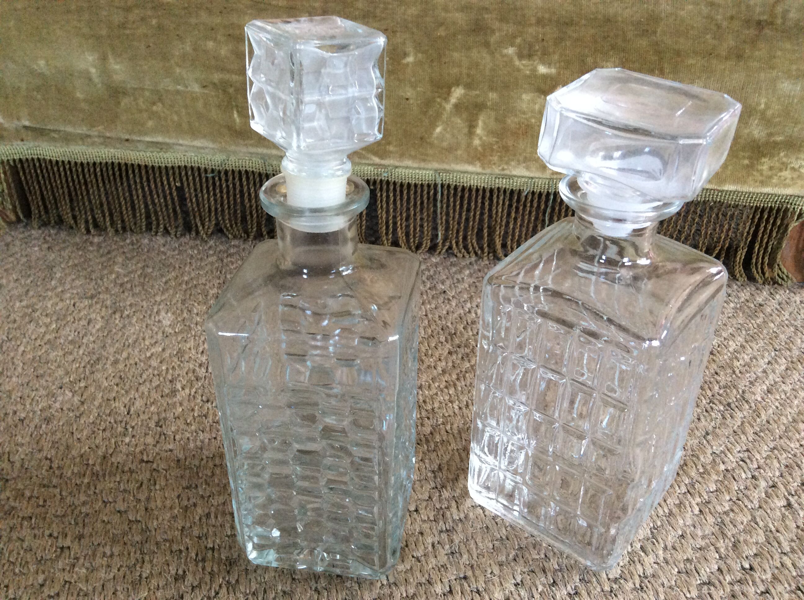 Set of whisky decanters