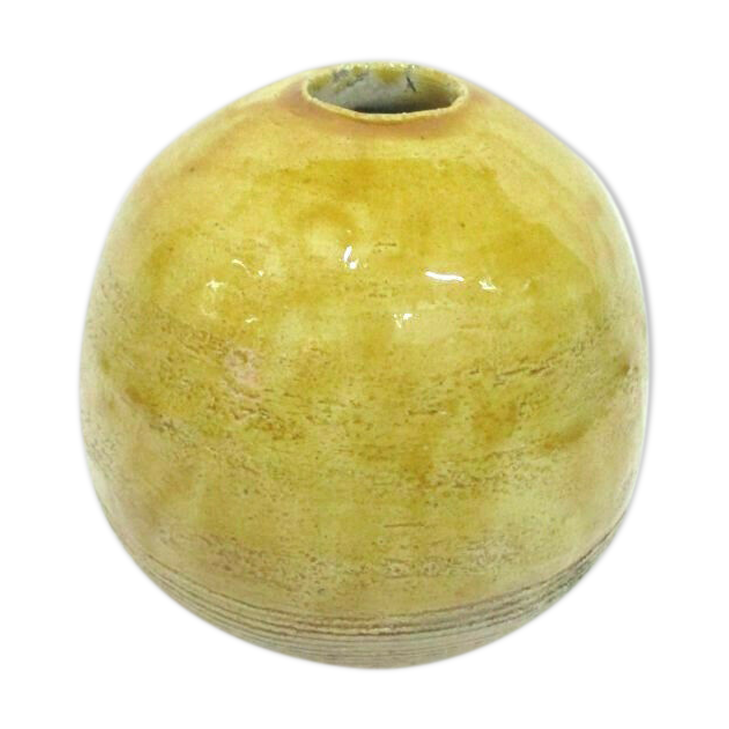 Homemade ceramic "ball" vase