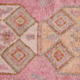 Soft Pink Turkish Vintage Runner Rug, 93x335Cm