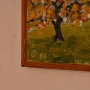 Huile sur toile «Arbre d'automne» par Olle Nilsson