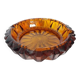 Amber glass ashtray