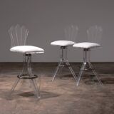 Plexiglass lucite bar stools and chrome swivel bar chairs,Hill Manufacturers