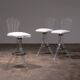 Plexiglass lucite bar stools and chrome swivel bar chairs,Hill Manufacturers