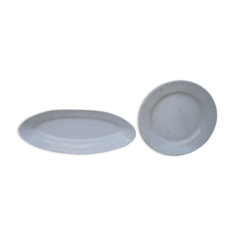 Pair of old serving dishes