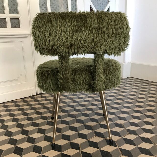 Chaise moumoute Pelfran verte