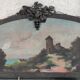 Old trumeau wrought iron decoration bunches grapes