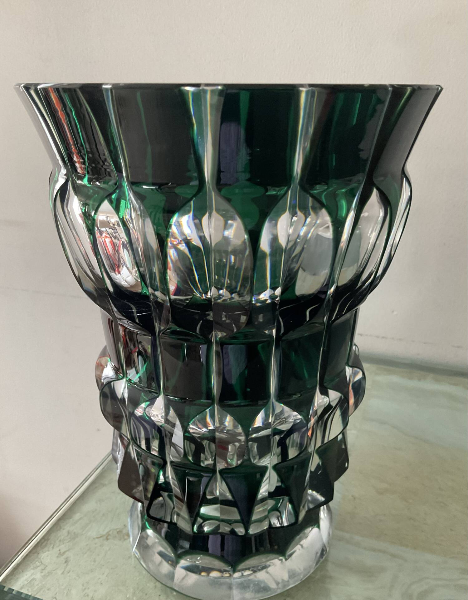 Crystal vase from Val St Lambert from the 1950s.