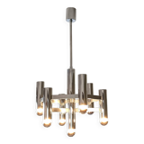 Vintage chandelier in chrome with 7 lightpoints by Sciolari