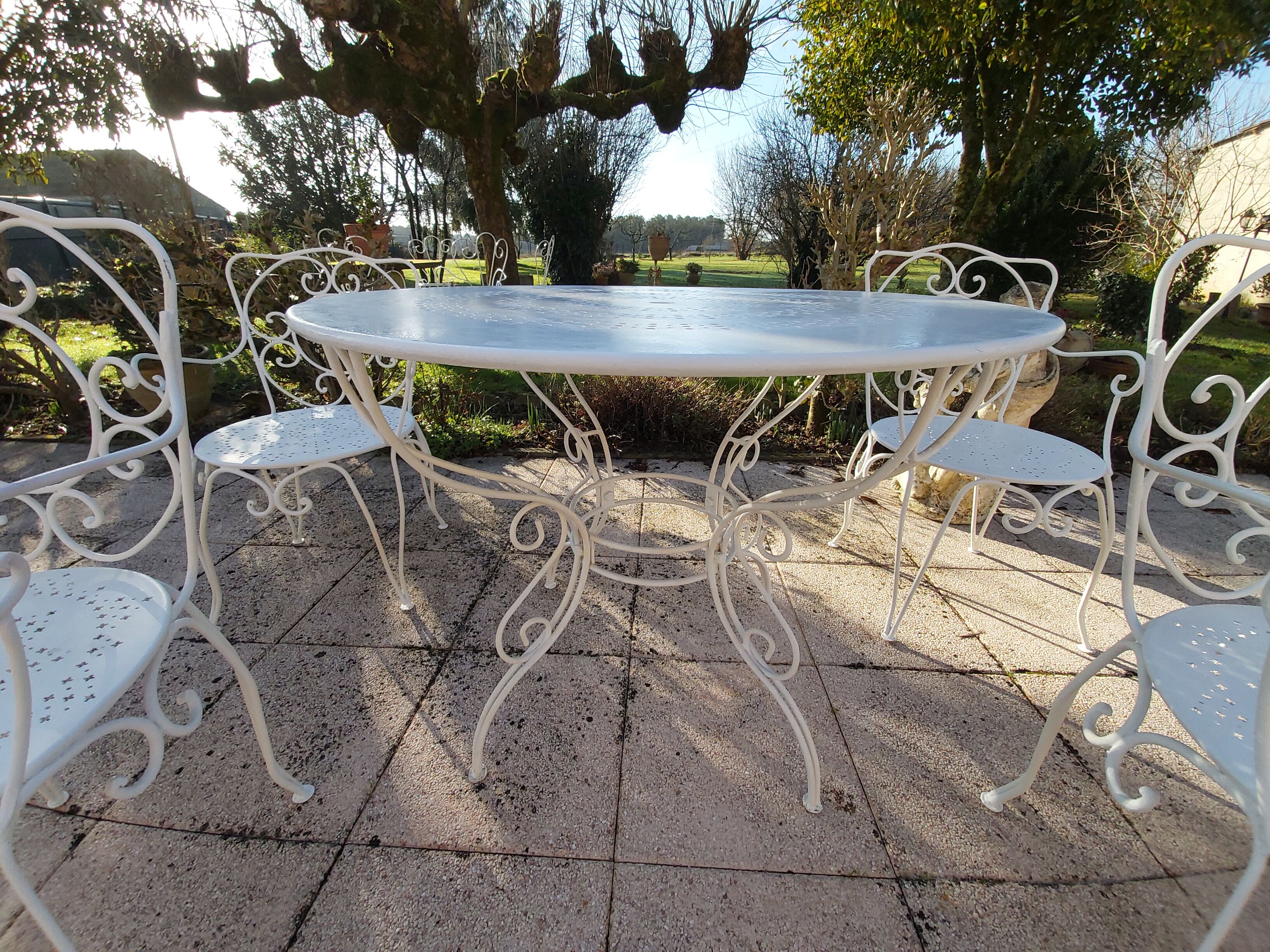 Salon de jardin fer forgé