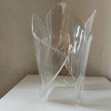 Vintage Guzzini style plexiglass design vase