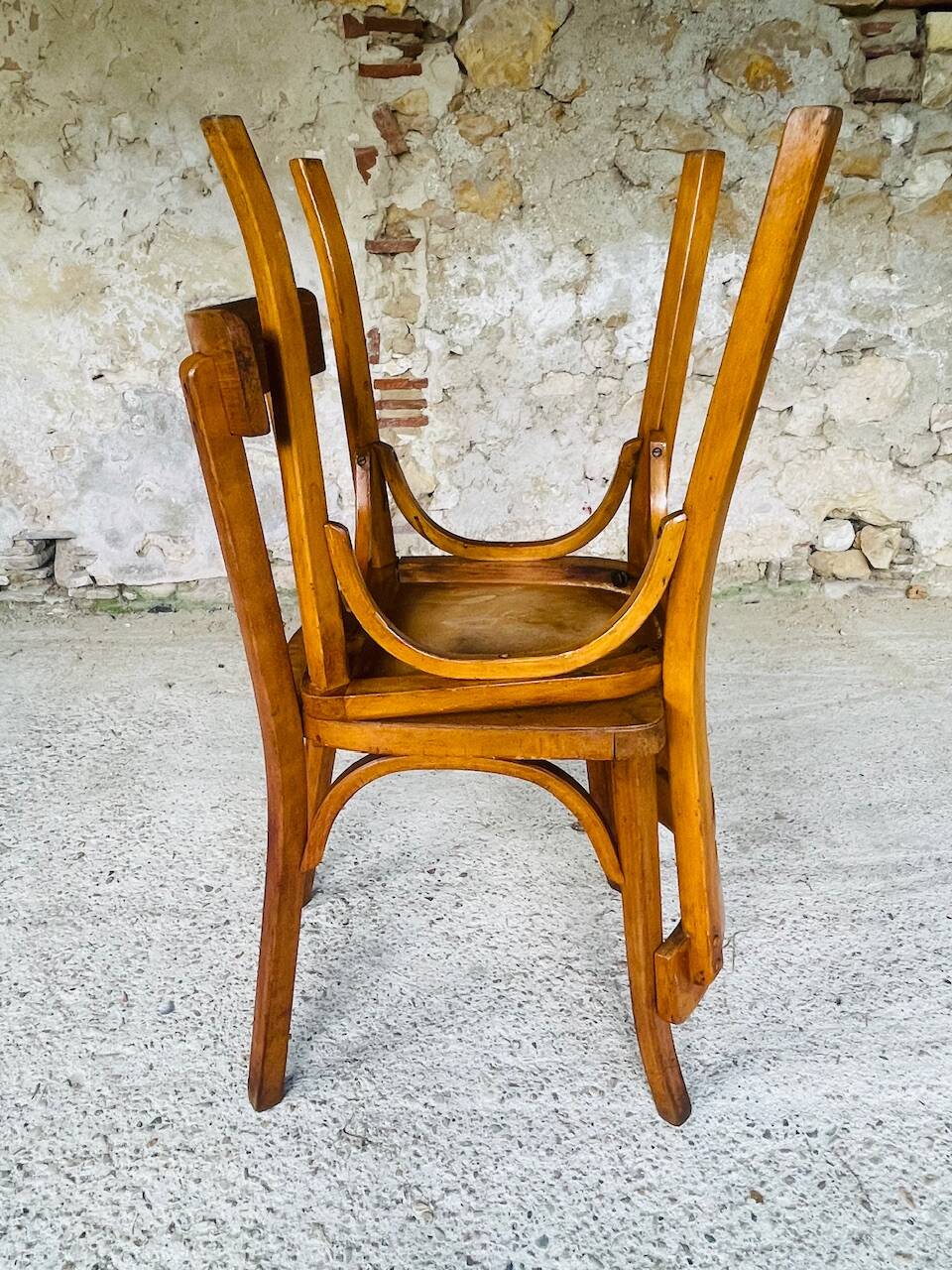 Pair of Baumann bistro chairs, circa 1950's