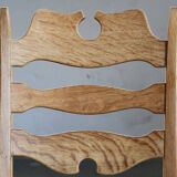 Set of 6 vintage Danish oak razorblade highback chairs by H. Kjærnulf, 1960s