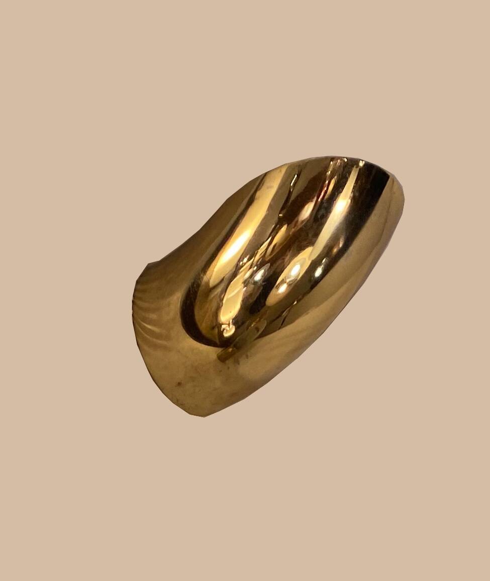 Vintage golden brass wall lamp by Martinelli, 1970s