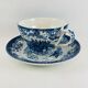 Breakfast Cup and Saucer Coaching Scenes Blue by Johnson Bros