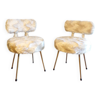 Pair of Pelfran moumoute chairs 1970